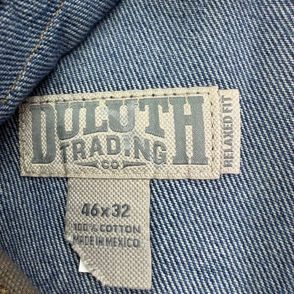 Duluth Trading Jeans Mens 46x31 Blue  Ballroom 5 Pocket Relaxed‎ Fit Denim